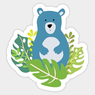 cute bear in the forest Sticker